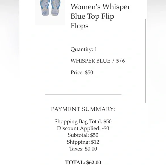 Havaianas Whisper Blue Floral Flip Flops - Picture 4 of 6